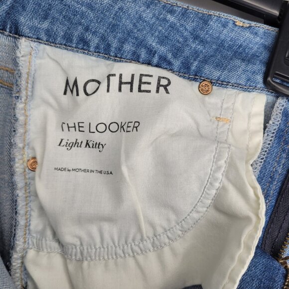 Size 28 Mother Skinny Jeans The Looker Light Kitty - Picture 5 of 6